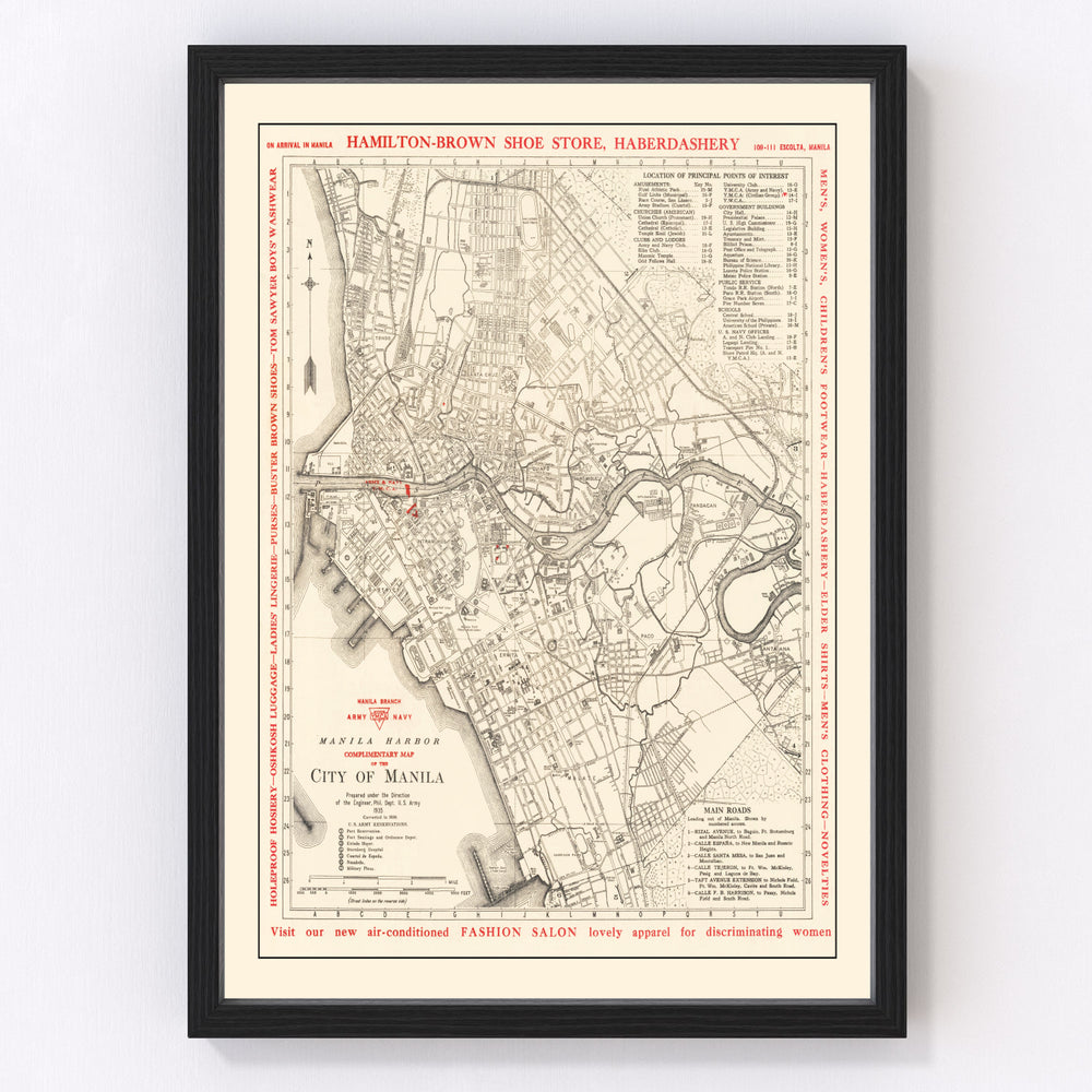 Manila Vintage Map 1938