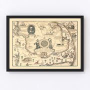 Cape Cod Vintage Map 1926