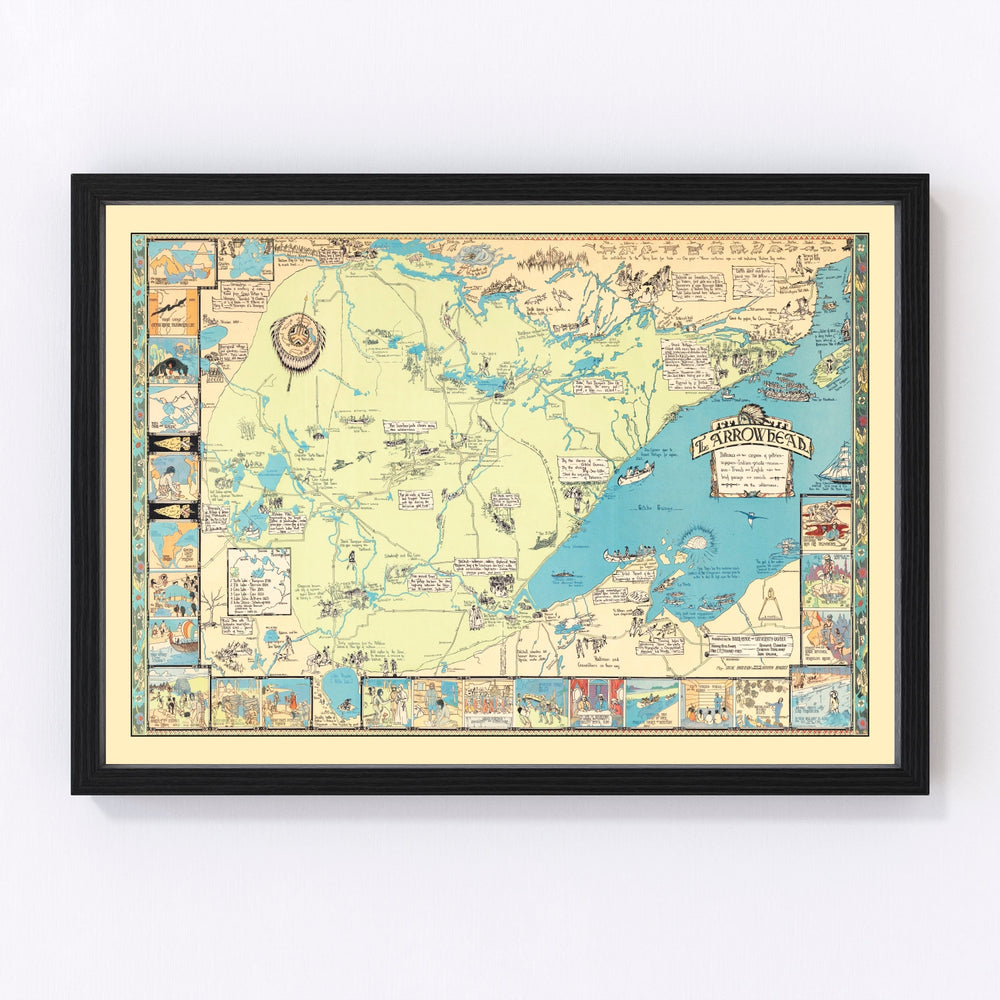 Arrowhead Region Vintage Map 1929