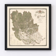 Prahova, Romania Vintage Map 1904