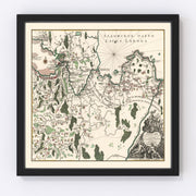 Lake Ladoga Vintage Map 1760