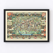 Cambridge Vintage Map 1948