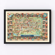Oxford Vintage Map 1948