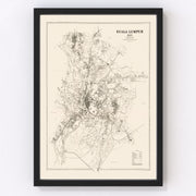 Kuala Lumpur Vintage Map 1936