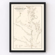 Chesapeake Bay Vintage Map 1868