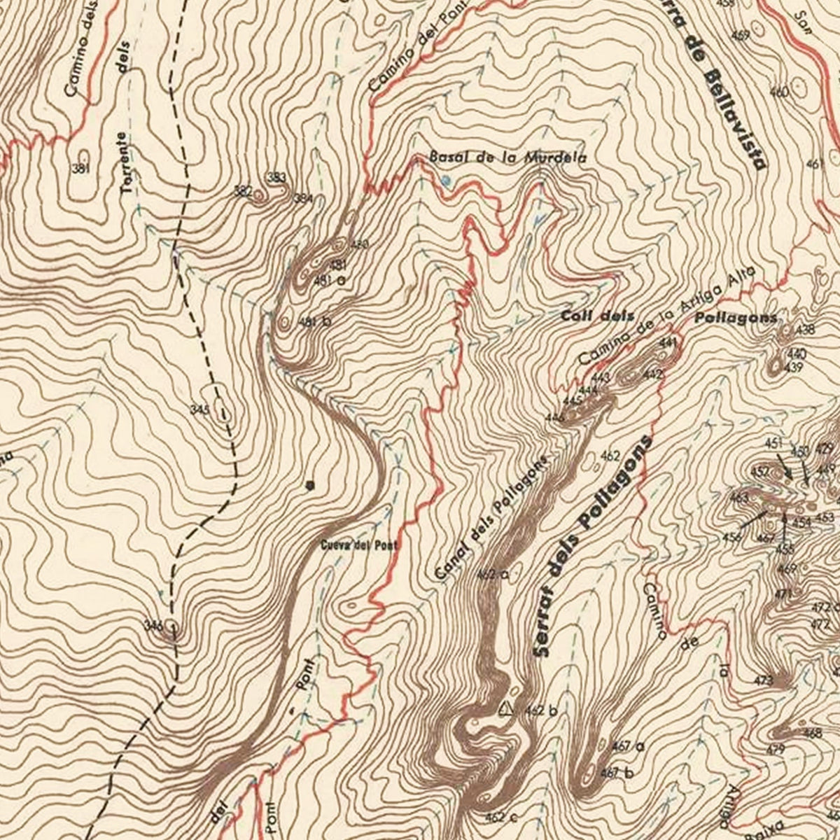 Restored historic details from the 1949 region map of County