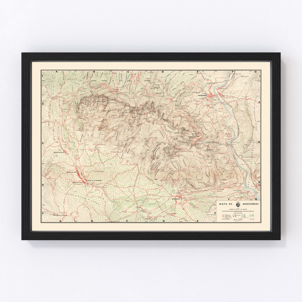 Montserrat Vintage Map 1949