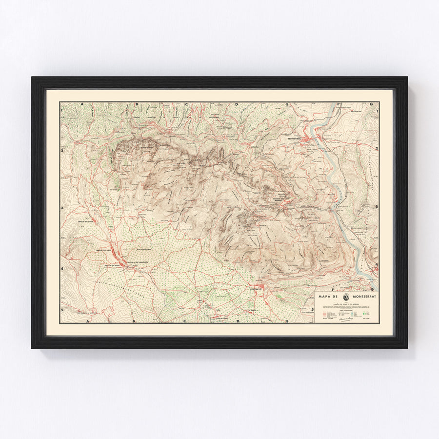 Montserrat Vintage Map 1949