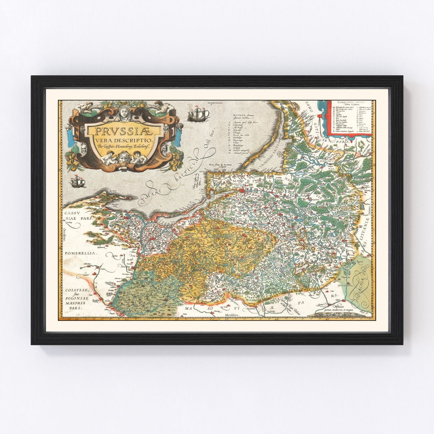 Prussia Vintage Map 1595