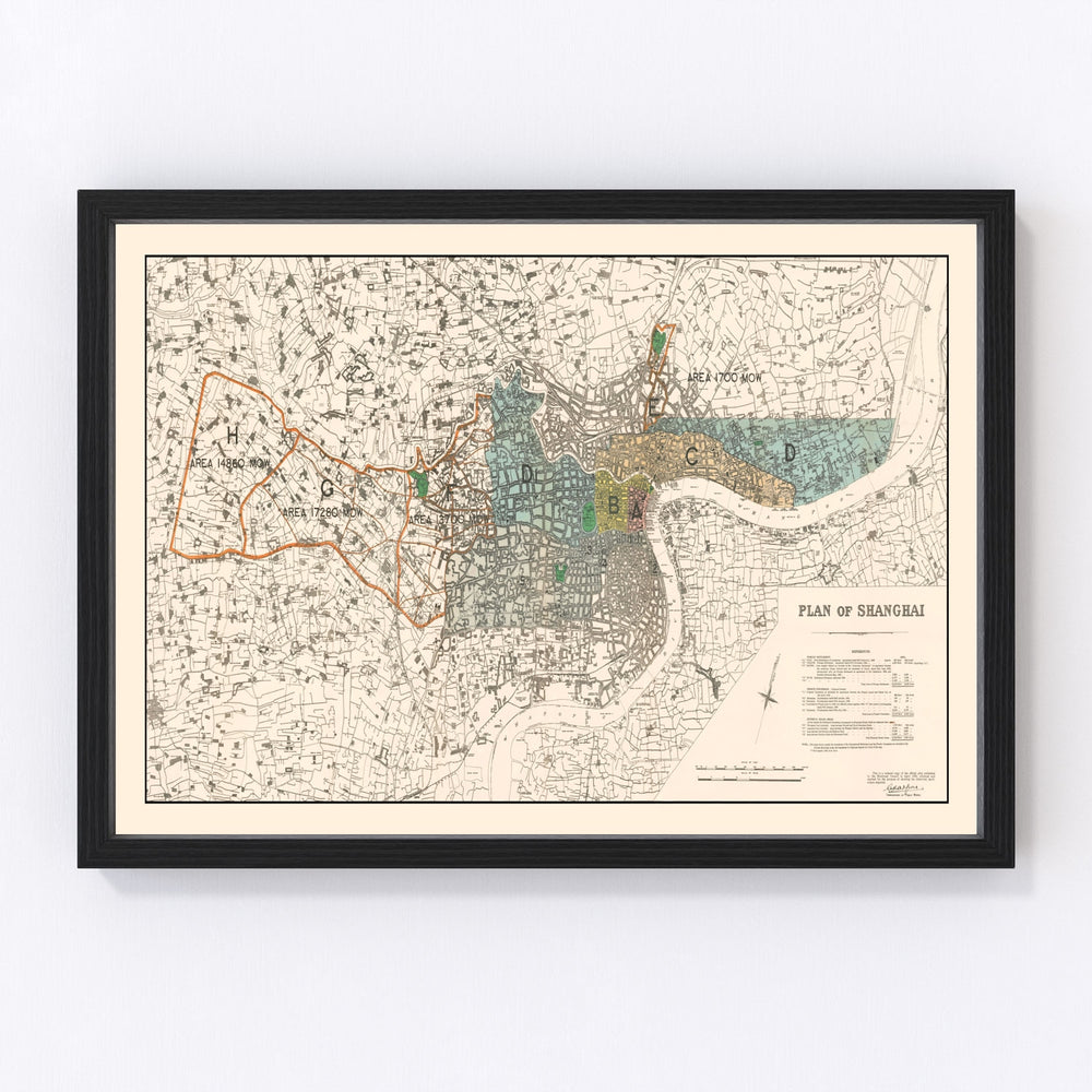 Shanghai Vintage Map 1928