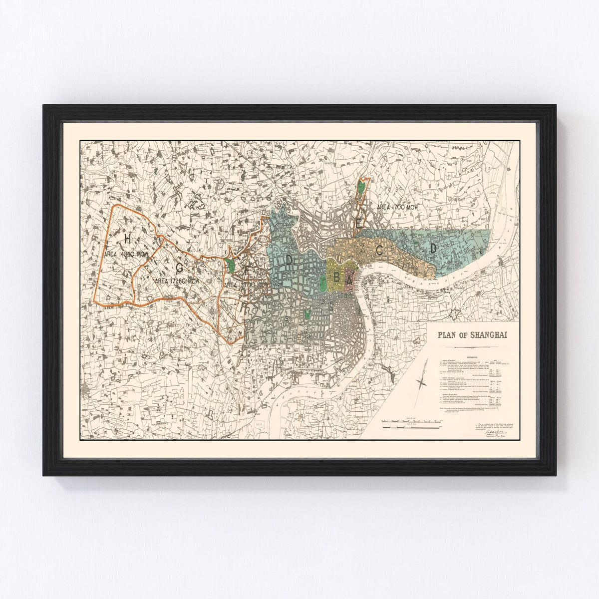 Shanghai Vintage Map 1928