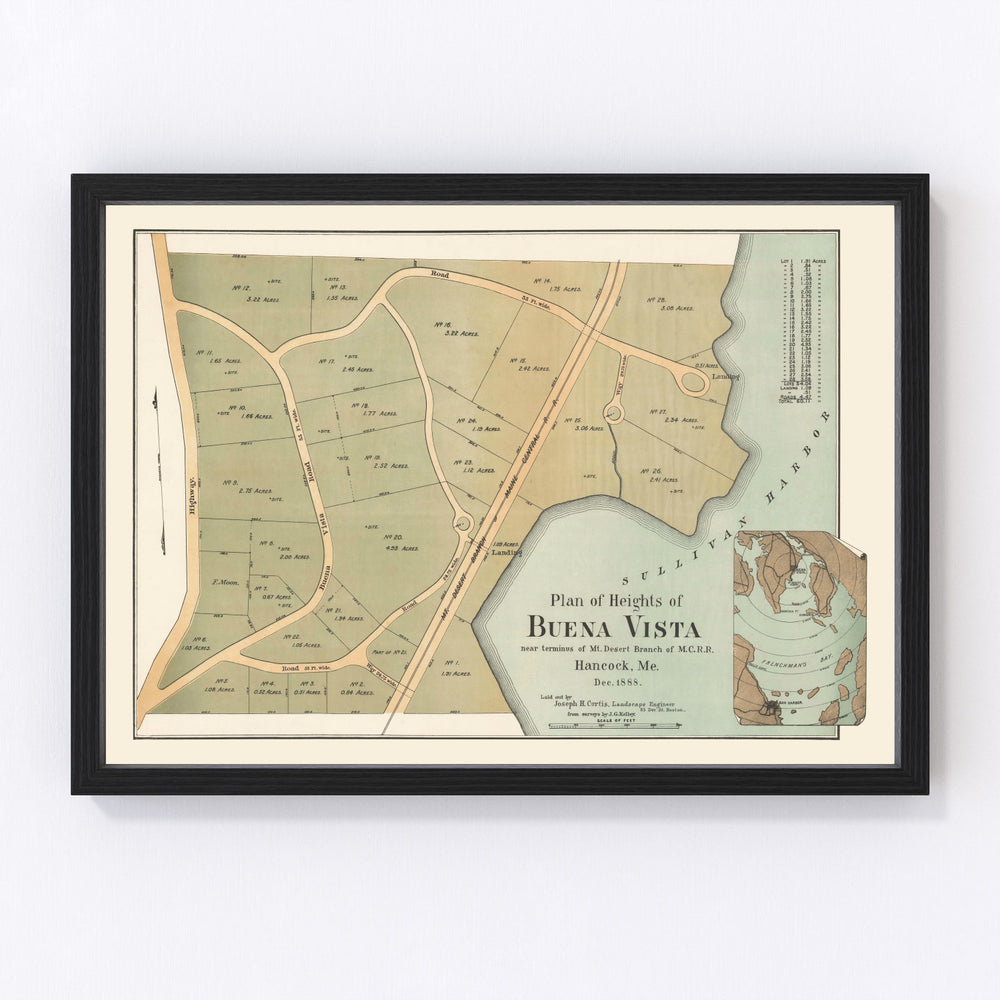 Buena Vista Vintage Map 1888