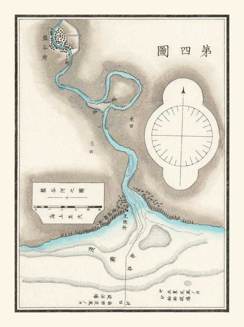 Size comparison using Vintage Map of Bangkok, Thailand 1875