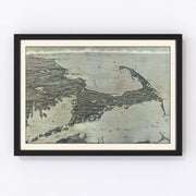 Cape Cod Vintage Map 1915