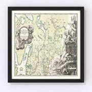 Akershus, Norway Vintage Map 1729