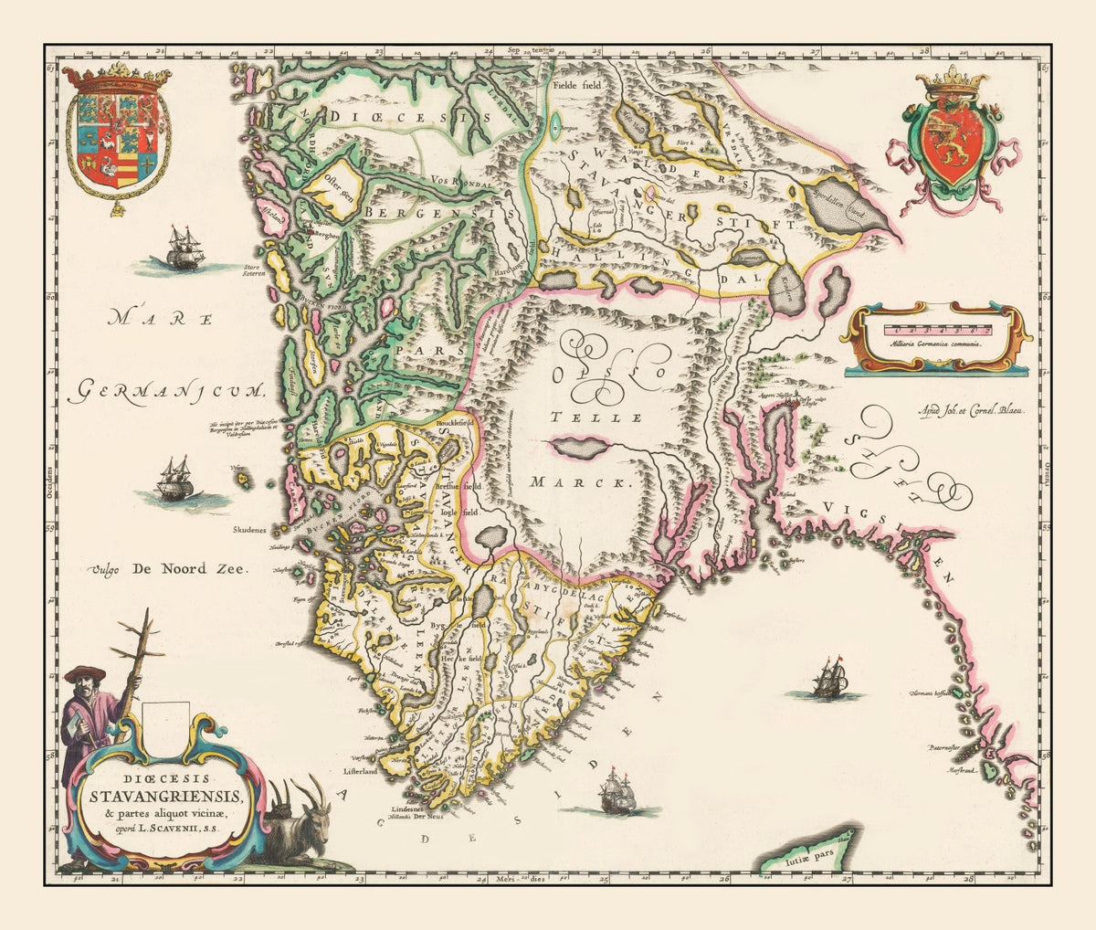 Preview of Vintage Map of Stavanger, Norway 1640