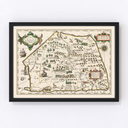 Sri Lanka Vintage Map 1623