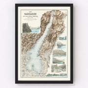 Lake Garda Italy Vintage Map 1890