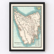 Tasmania Vintage Map 1831