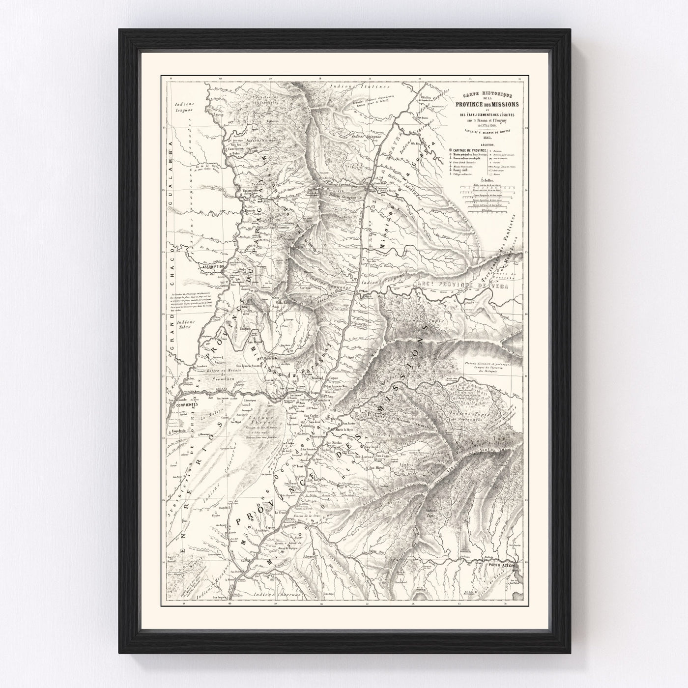 Paraguay Vintage Map 1873