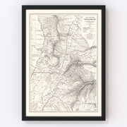 Paraguay Vintage Map 1873
