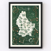 Luxembourg Vintage Map 1935