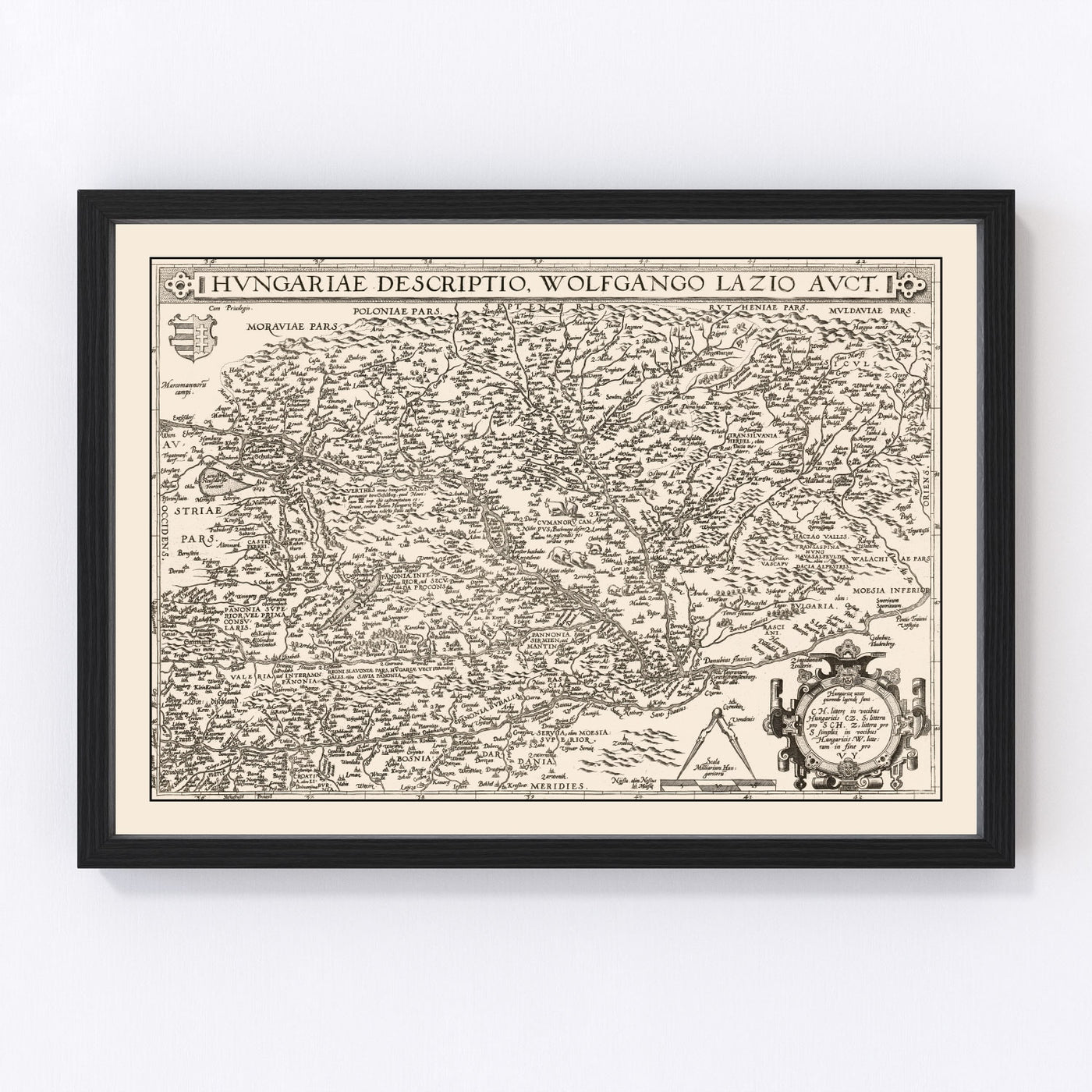 Hungary Vintage Map 1570