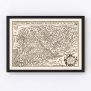 Hungary Vintage Map 1570