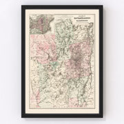 Adirondacks Vintage Map 1894
