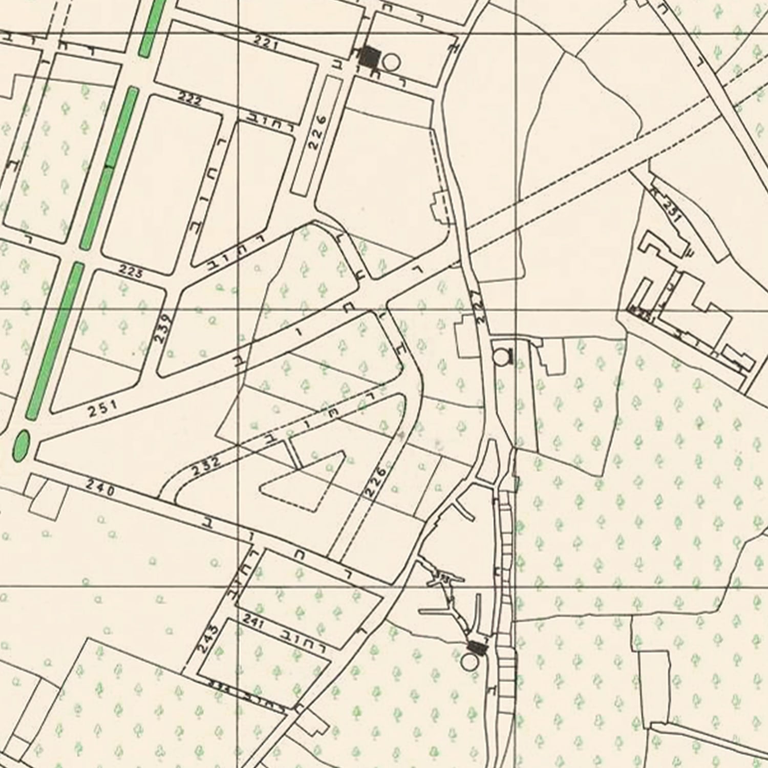 Restored historic details from the 1949 city map of Jaffa