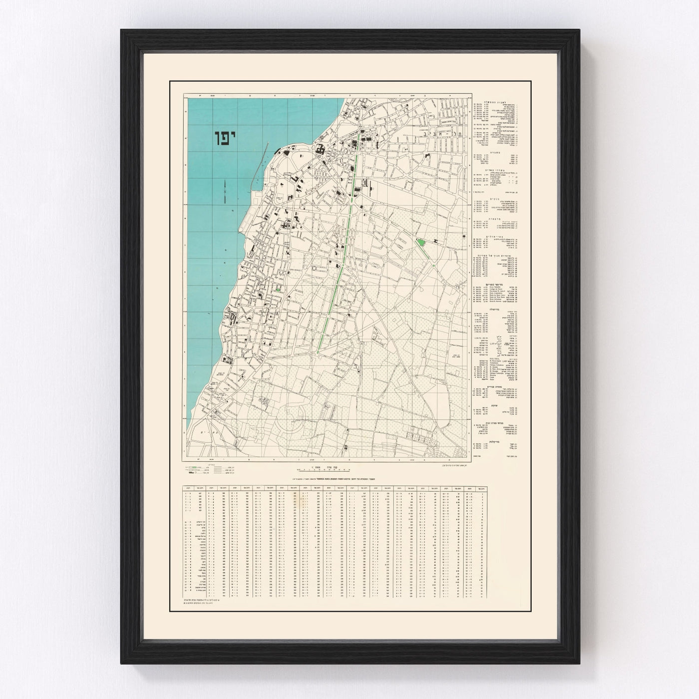 Jaffa Vintage Map 1949