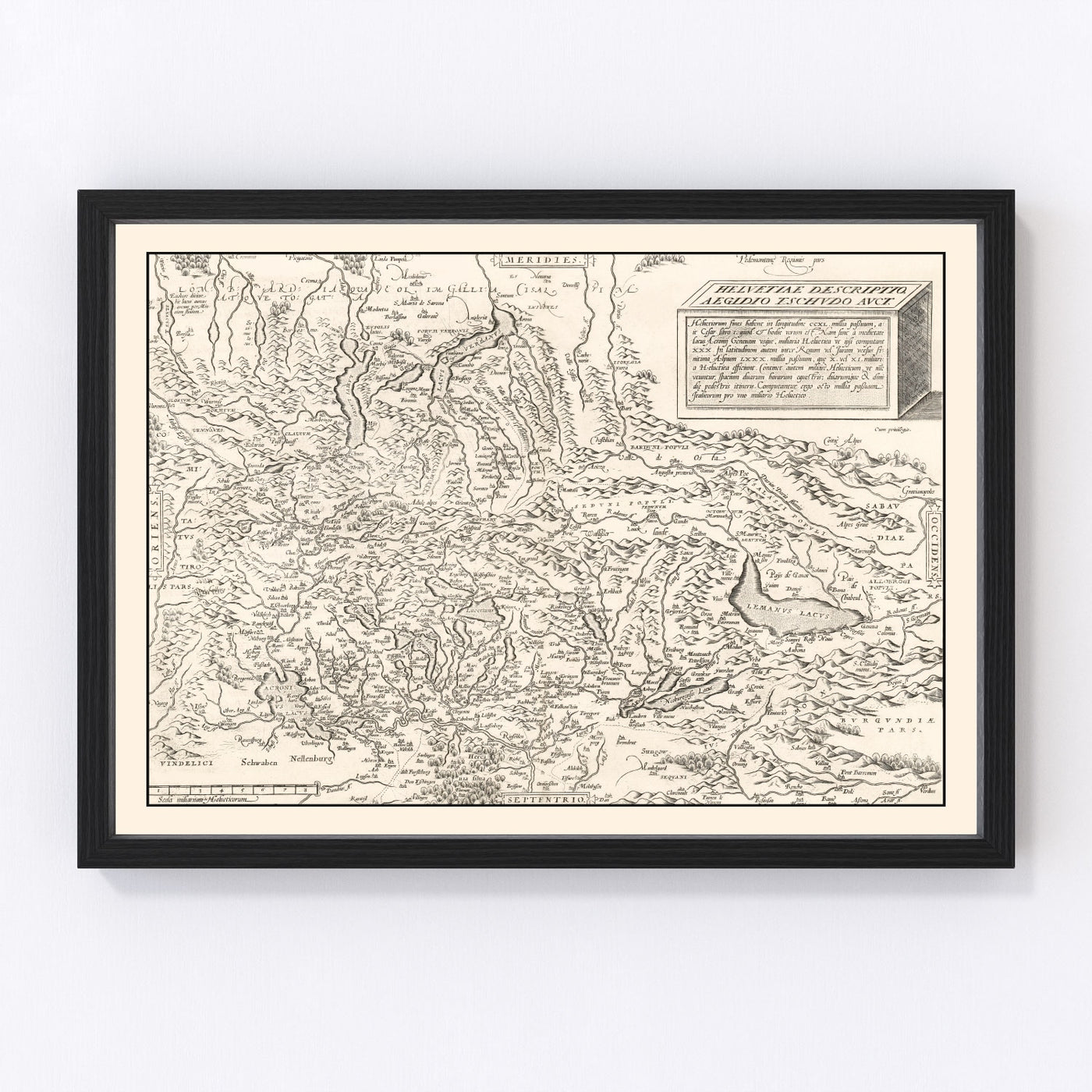 Switzerland Vintage Map 1581