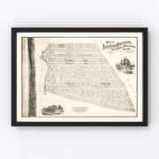 Lagoon Heights Marthas Vineyard Vintage Map 1873