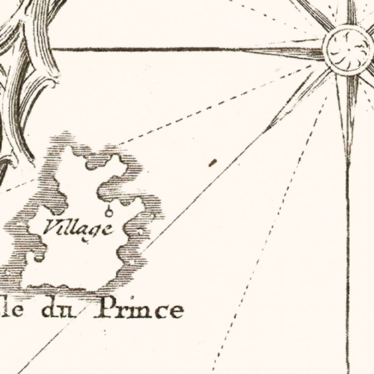 Restored historic details from the 1754 body of water map of County