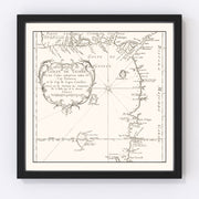 Gulf of Guinea Vintage Map 1754