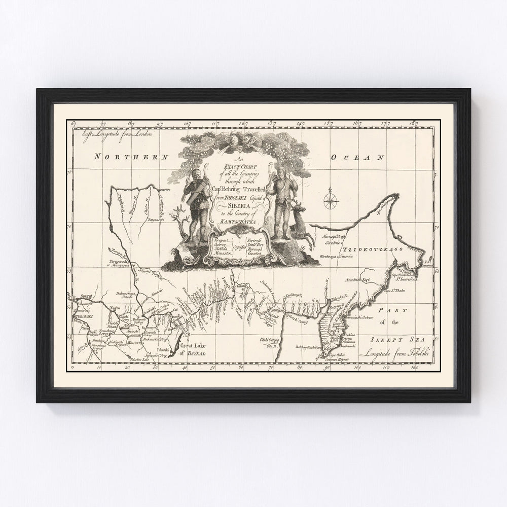 Siberia Vintage Map 1744