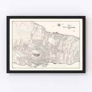 Montreal Vintage Map 1920