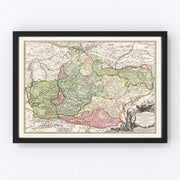 Romania Vintage Map 1716