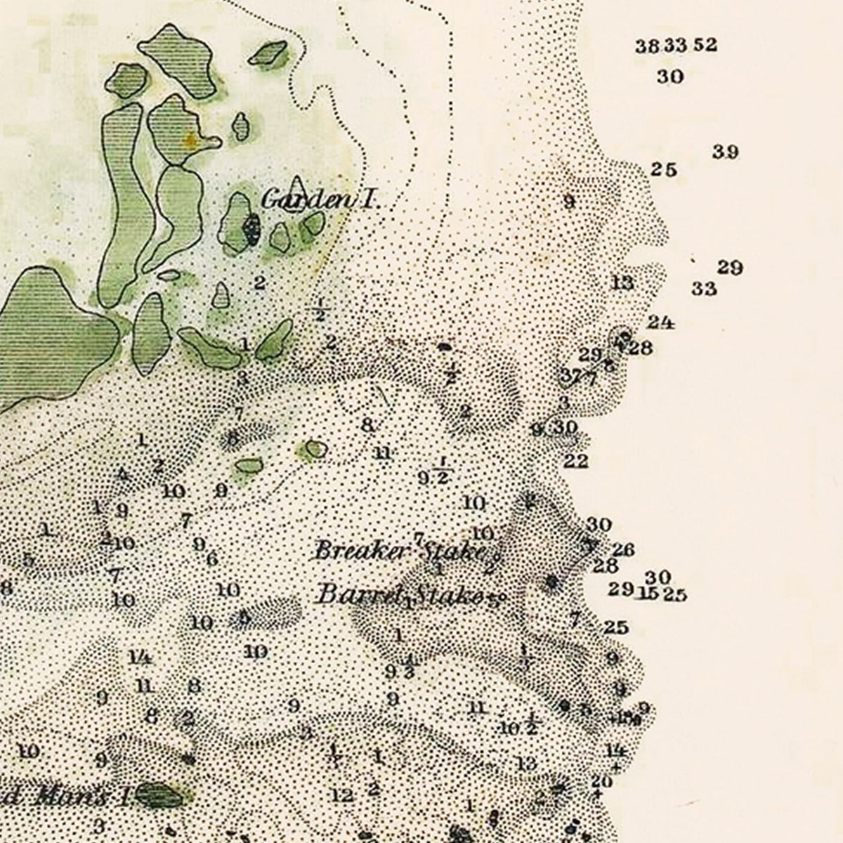 Restored historic details from the 1851 misc. attraction map of Parish, Louisiana