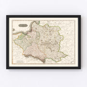 Poland Vintage Map 1814