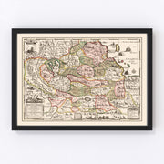 Source of the Nile, Ethiopia Vintage Map 1683