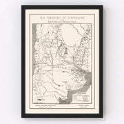 Argentina Vintage Map 1876