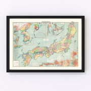 Empire of Japan Vintage Map 1933