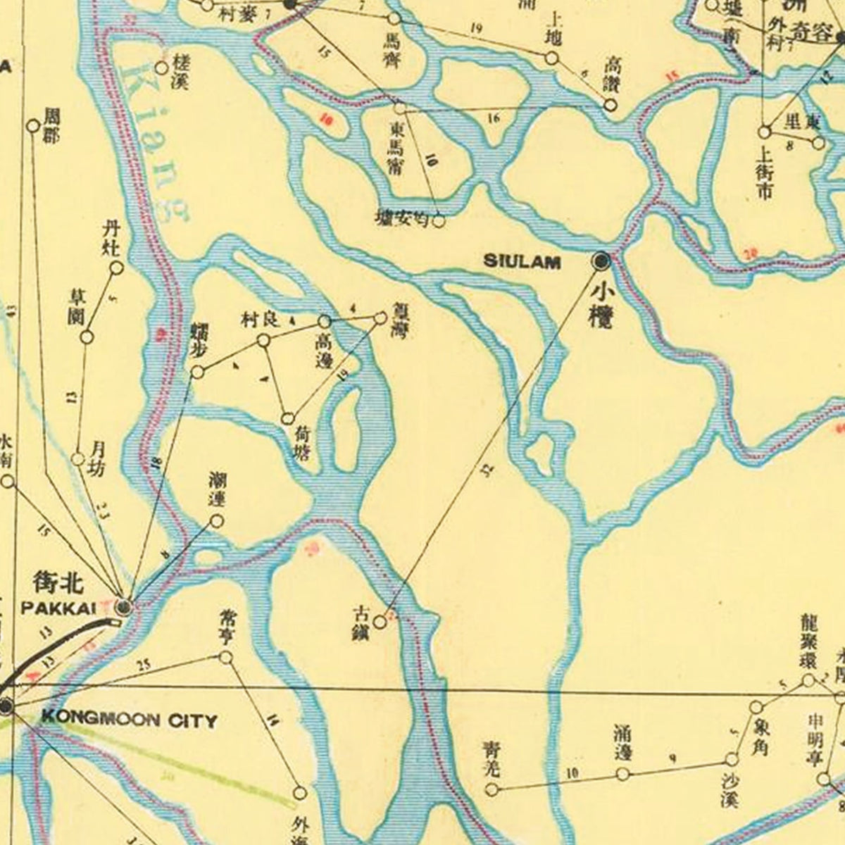 Restored historic details from the 1933 region map of County