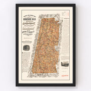 The Berkshires Vintage Map 1896