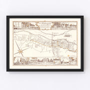 Newburyport Vintage Map 1955