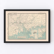 Guangdong & Central Yangtze Vintage Map 1938