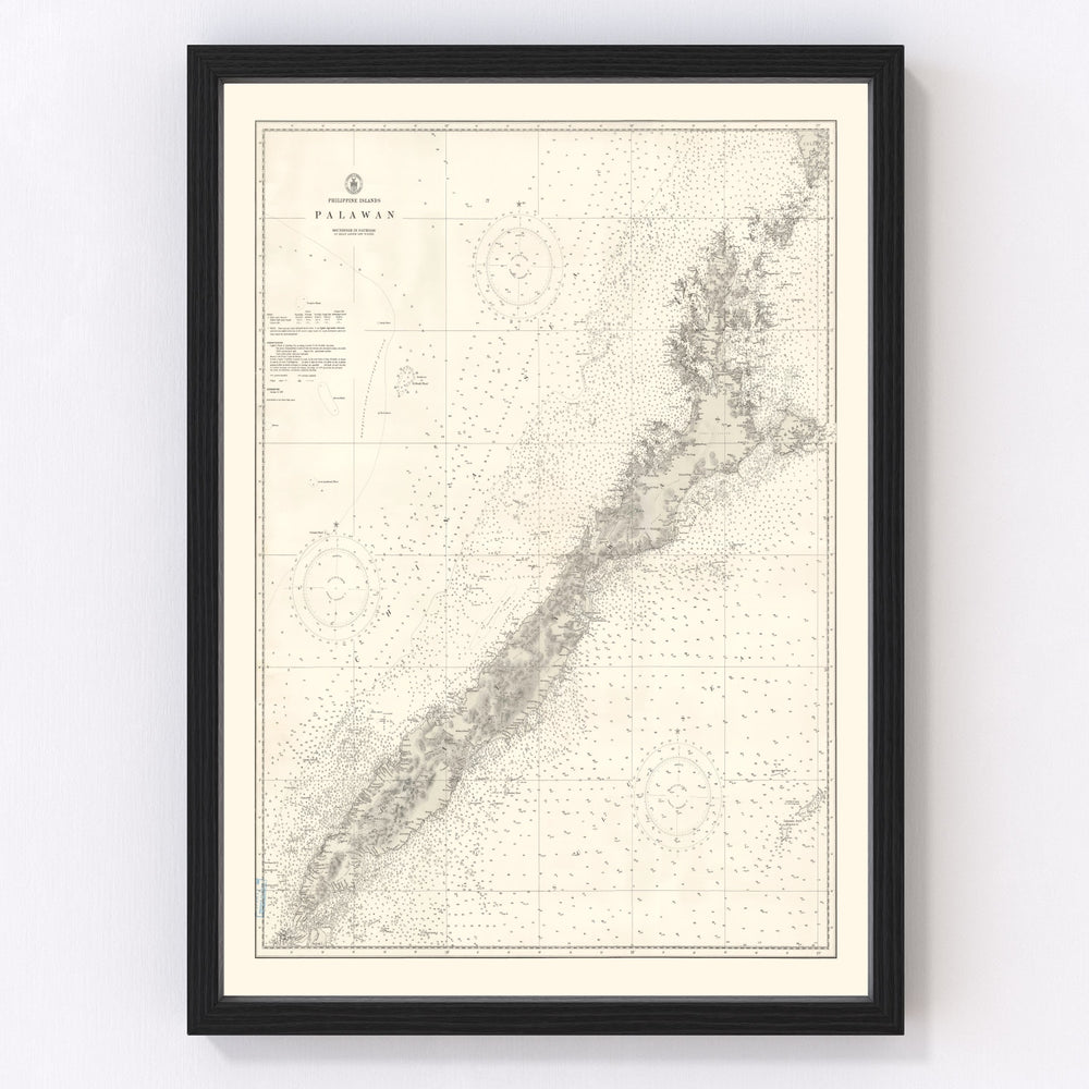 Palawan Island Vintage Map 1938