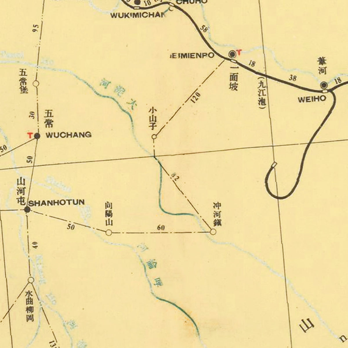 Restored historic details from the 1933 region map of County