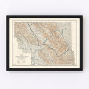 Glacier National Park Vintage Map 1935